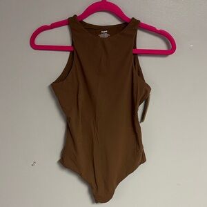Brown Sleeveless Bodysuit